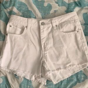 white jean shorts